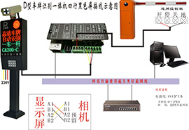 D款車(chē)牌識(shí)別一體機(jī)（黑色）接線圖